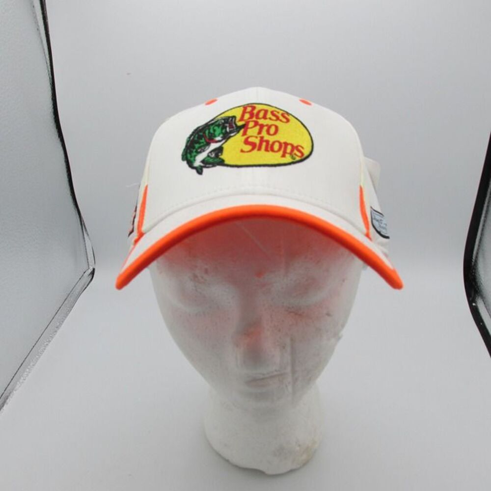 Tony Stewart #14 Bass Pro Shops White/Orange High Bank Hat   NASCAR Stuart Haas